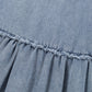 OLIVIA Balloon Sleeve Denim Dress