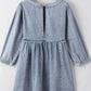 OLIVIA Balloon Sleeve Denim Dress