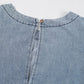 OLIVIA Balloon Sleeve Denim Dress