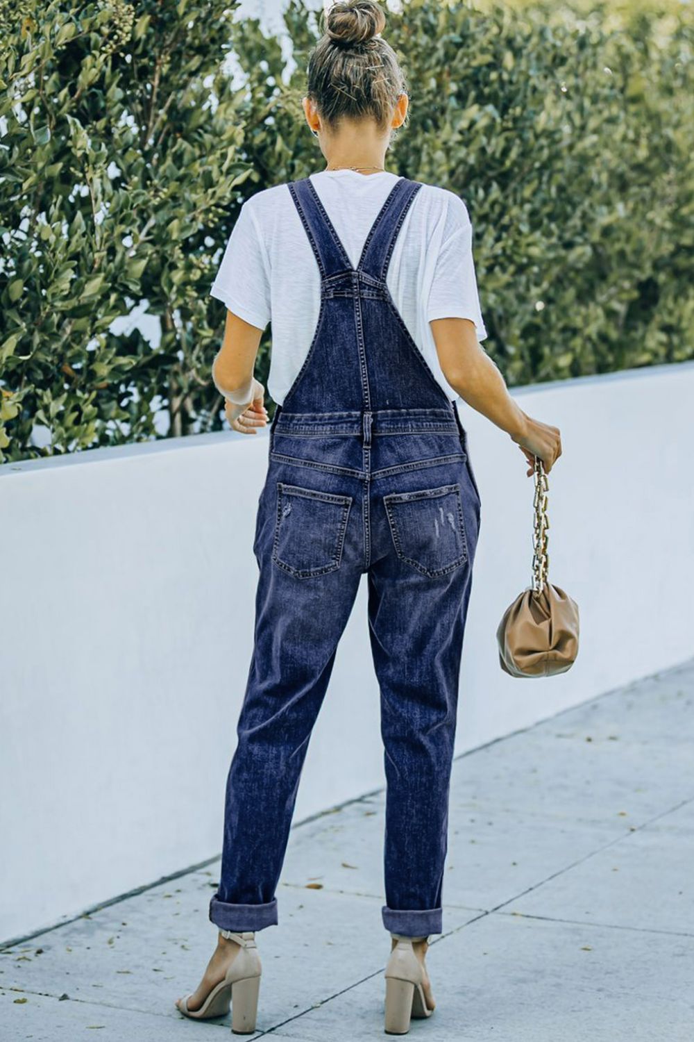 GARLAND Distressed Denim Overalls