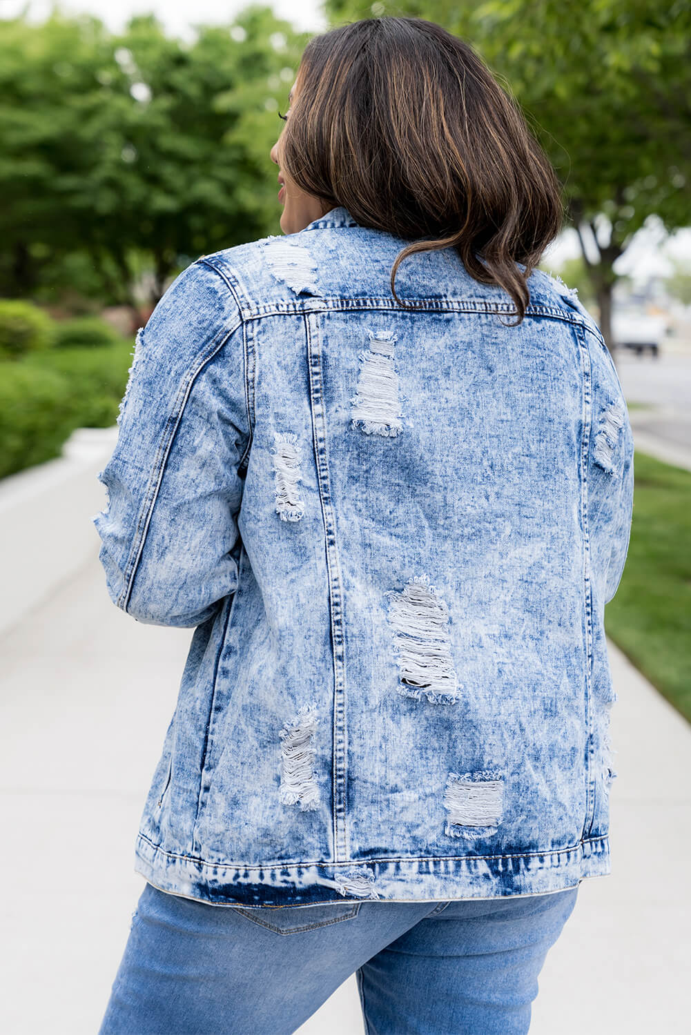 KEYS Acid Wash Denim Jacket