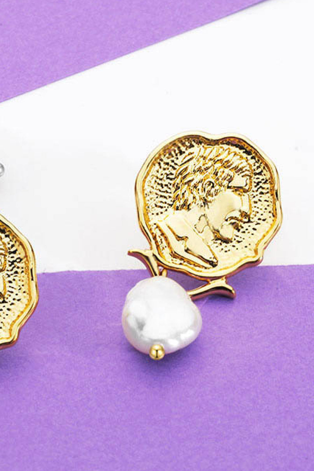 Rome If You Want To Gold-Plated Pearl Drop Earrings