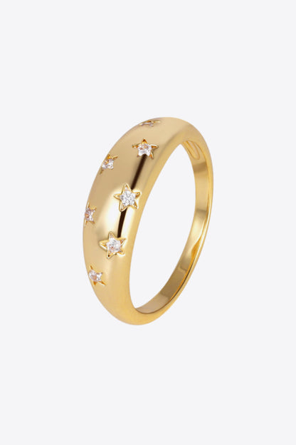 Seek The Heavens 18k Gold-Plated Star Ring