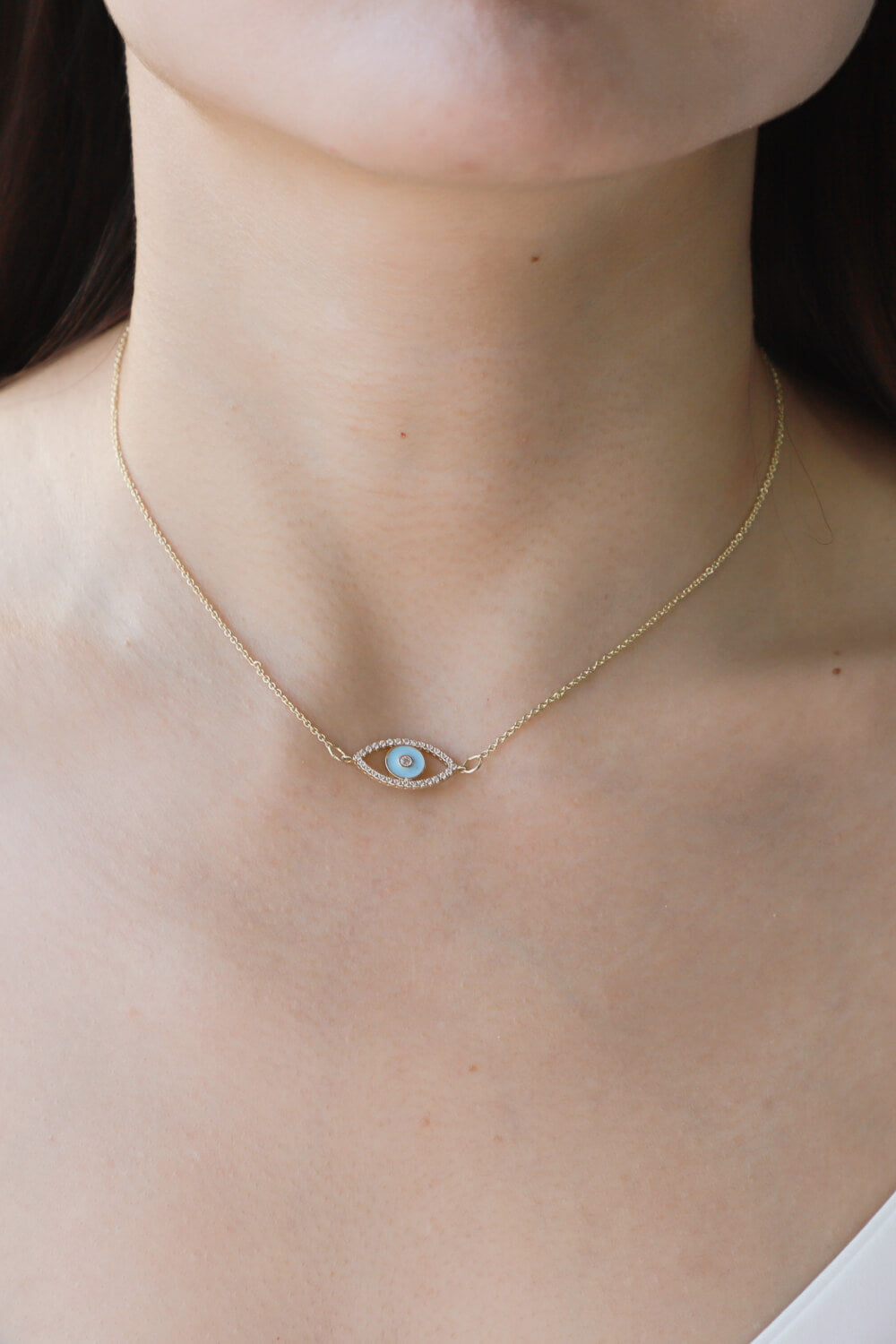 Eye See All Pendant Gold Plated Chain Necklace