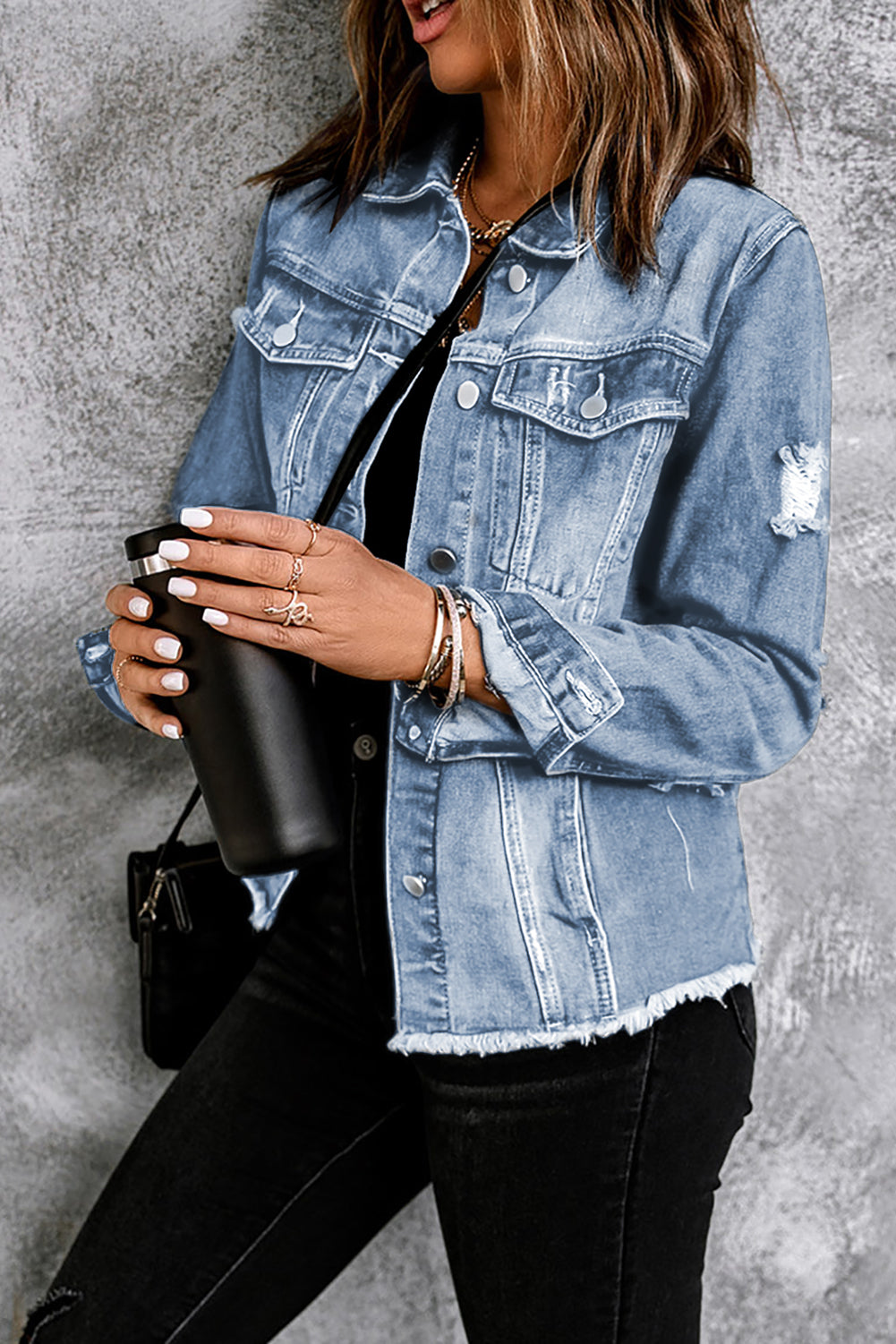 PORTMAN Distressed Denim Jacket