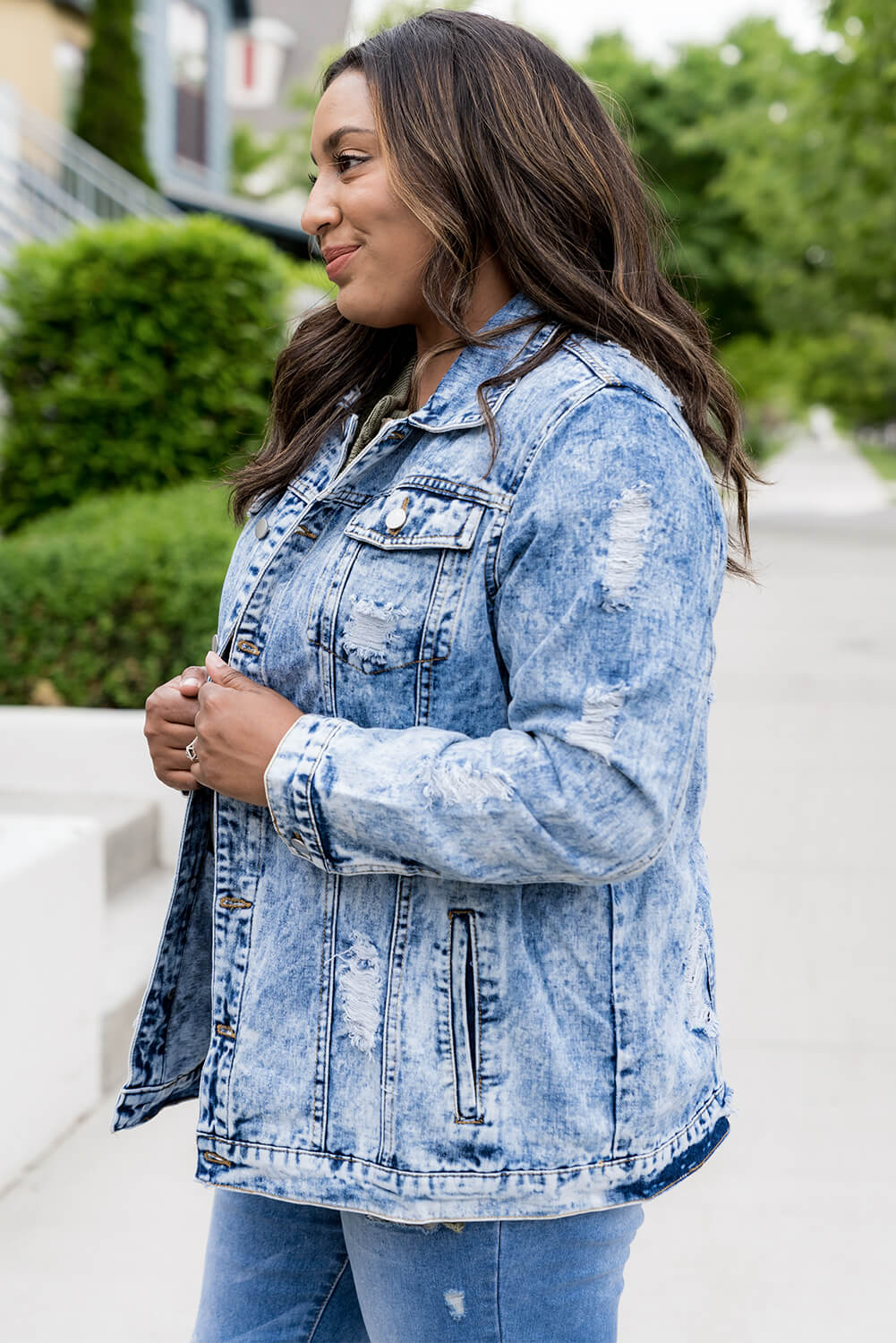 KEYS Acid Wash Denim Jacket