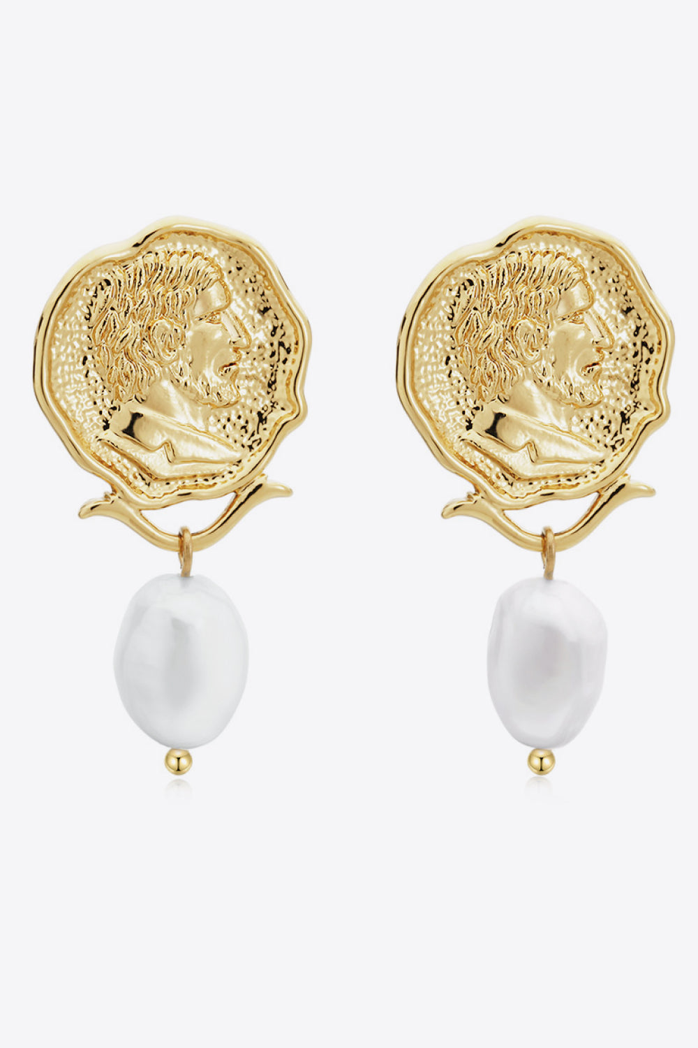 Rome If You Want To Gold-Plated Pearl Drop Earrings