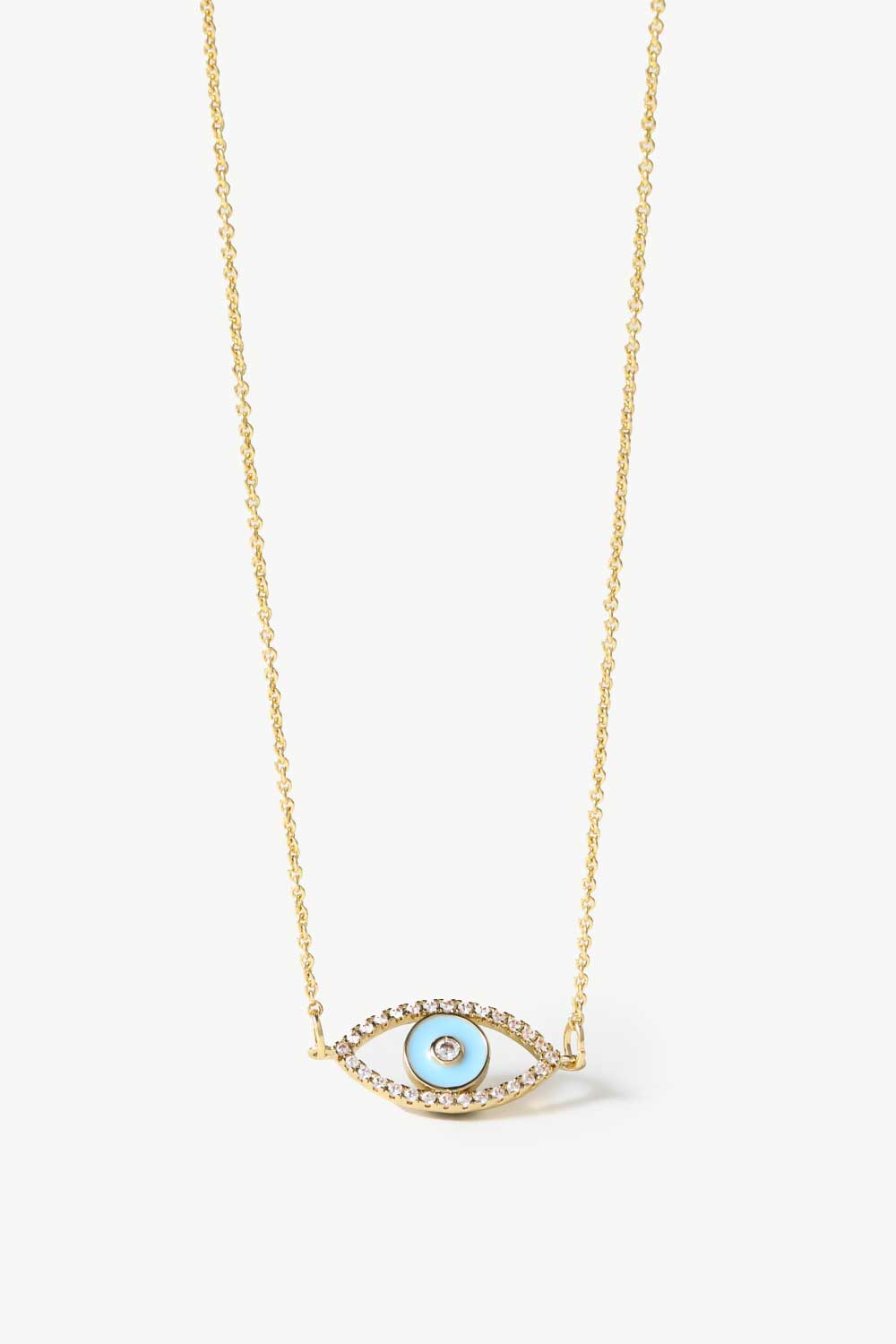 Eye See All Pendant Gold Plated Chain Necklace