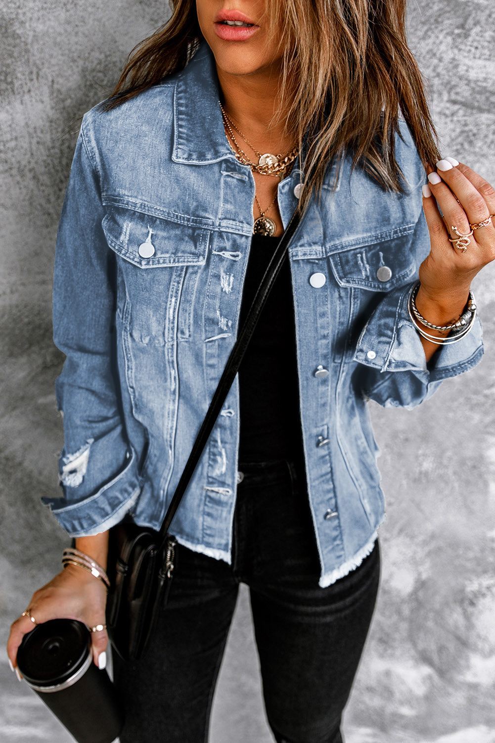 PORTMAN Distressed Denim Jacket