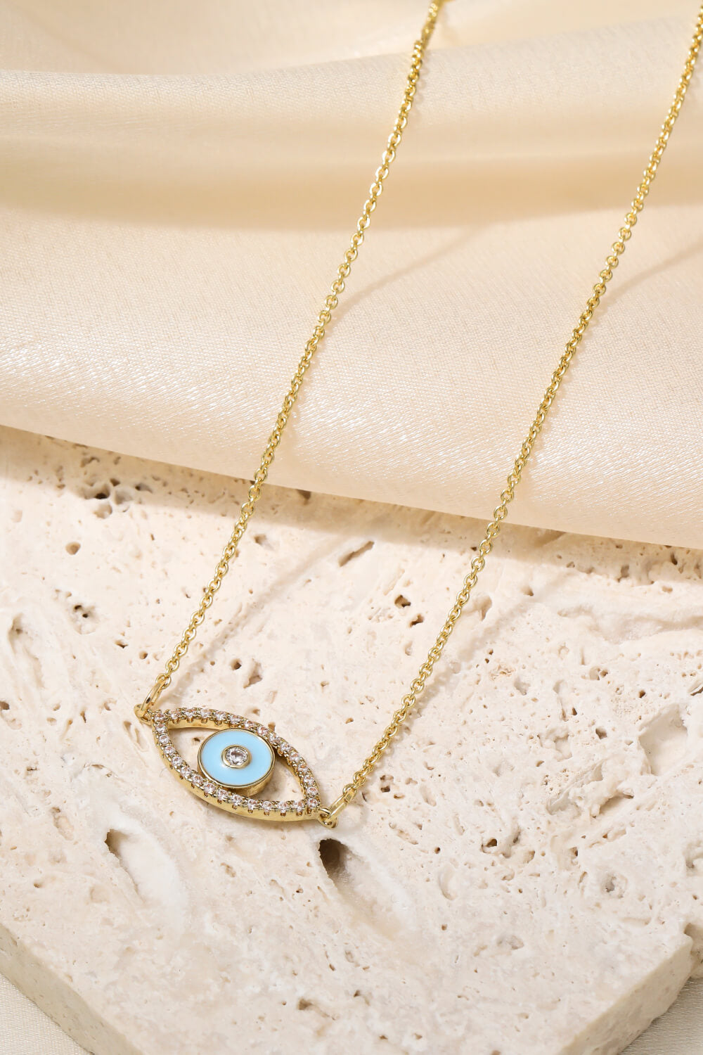 Eye See All Pendant Gold Plated Chain Necklace