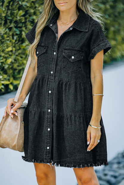 NICKS Raw Hem Denim Dress