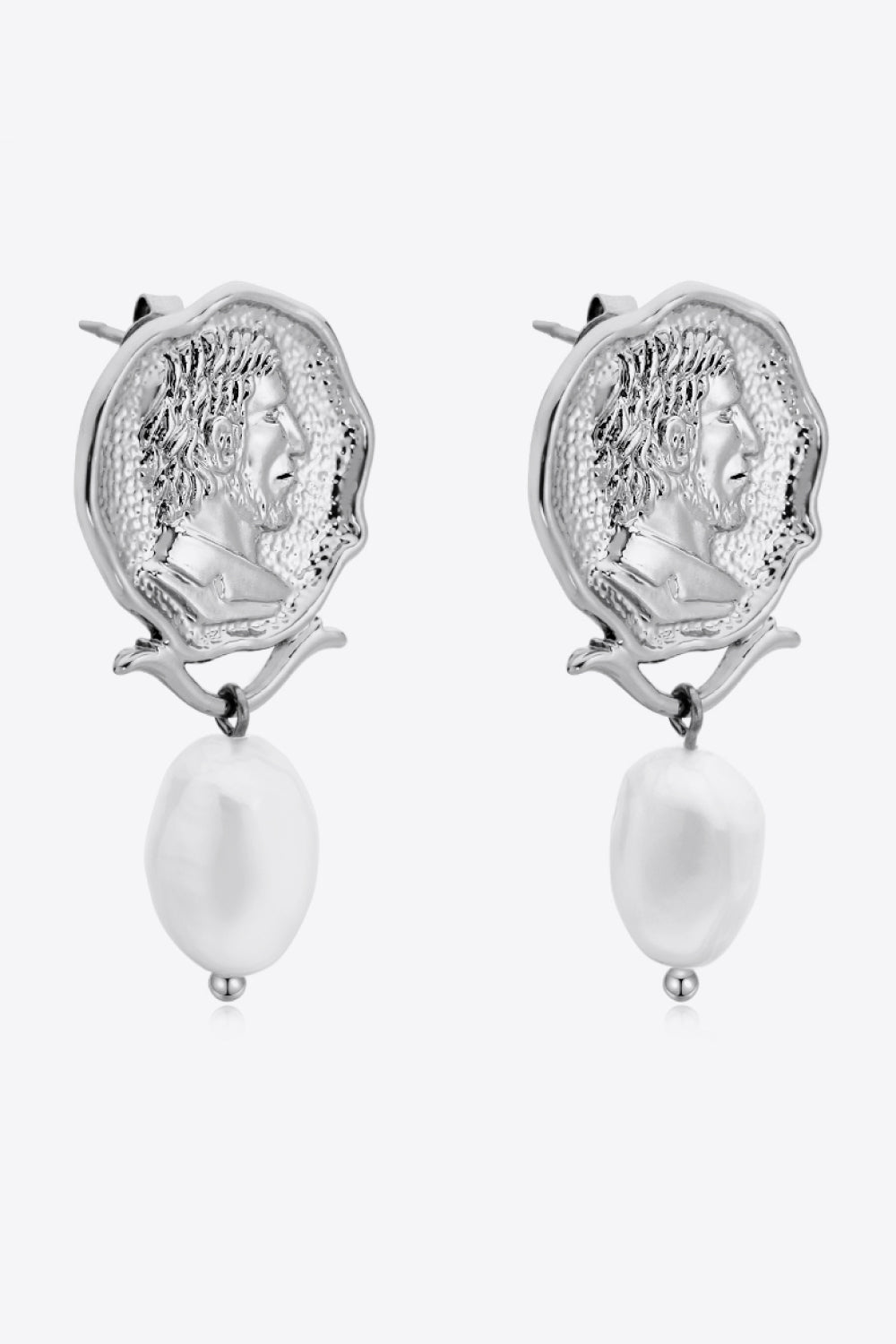 Rome If You Want To Gold-Plated Pearl Drop Earrings