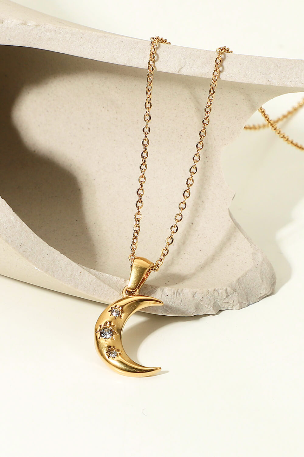 May I Have This Moondance 18K Gold Plated Pendant Necklace