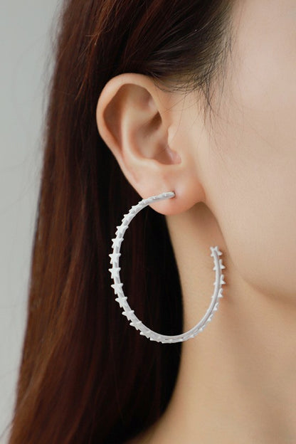 Make a Wish Star Hoop Earrings