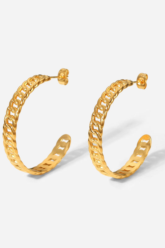 Crushing On You Gold-Plated Hoop Earrings