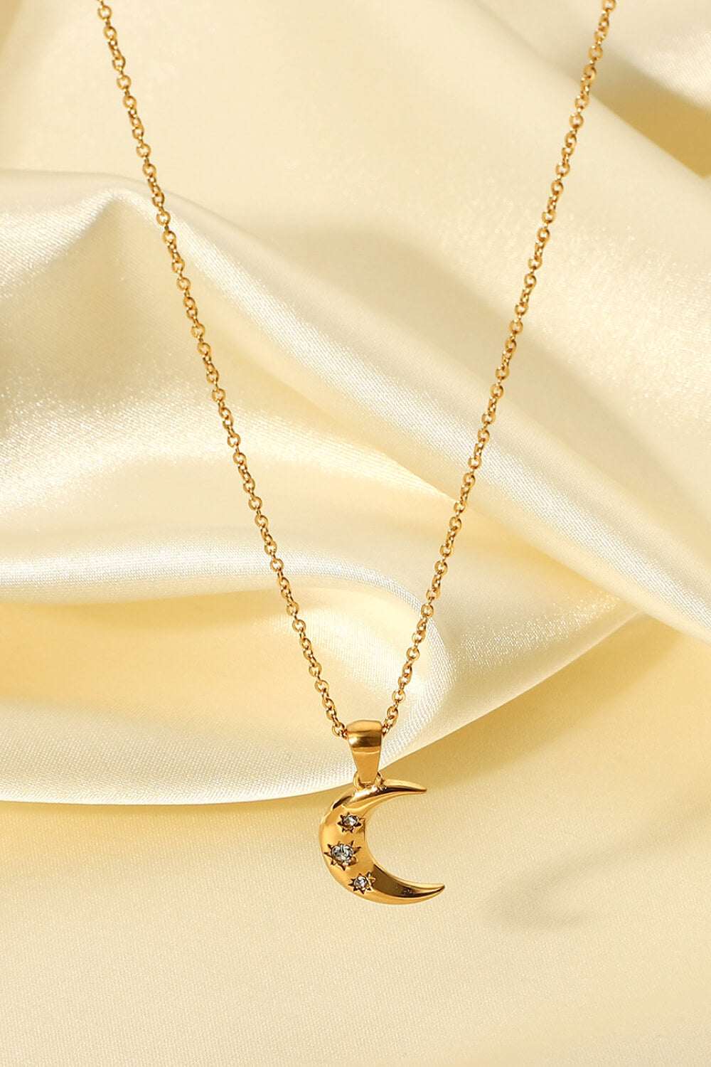 May I Have This Moondance 18K Gold Plated Pendant Necklace