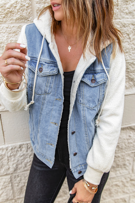 BALLERINI Denim Sherpa Hooded Jacket