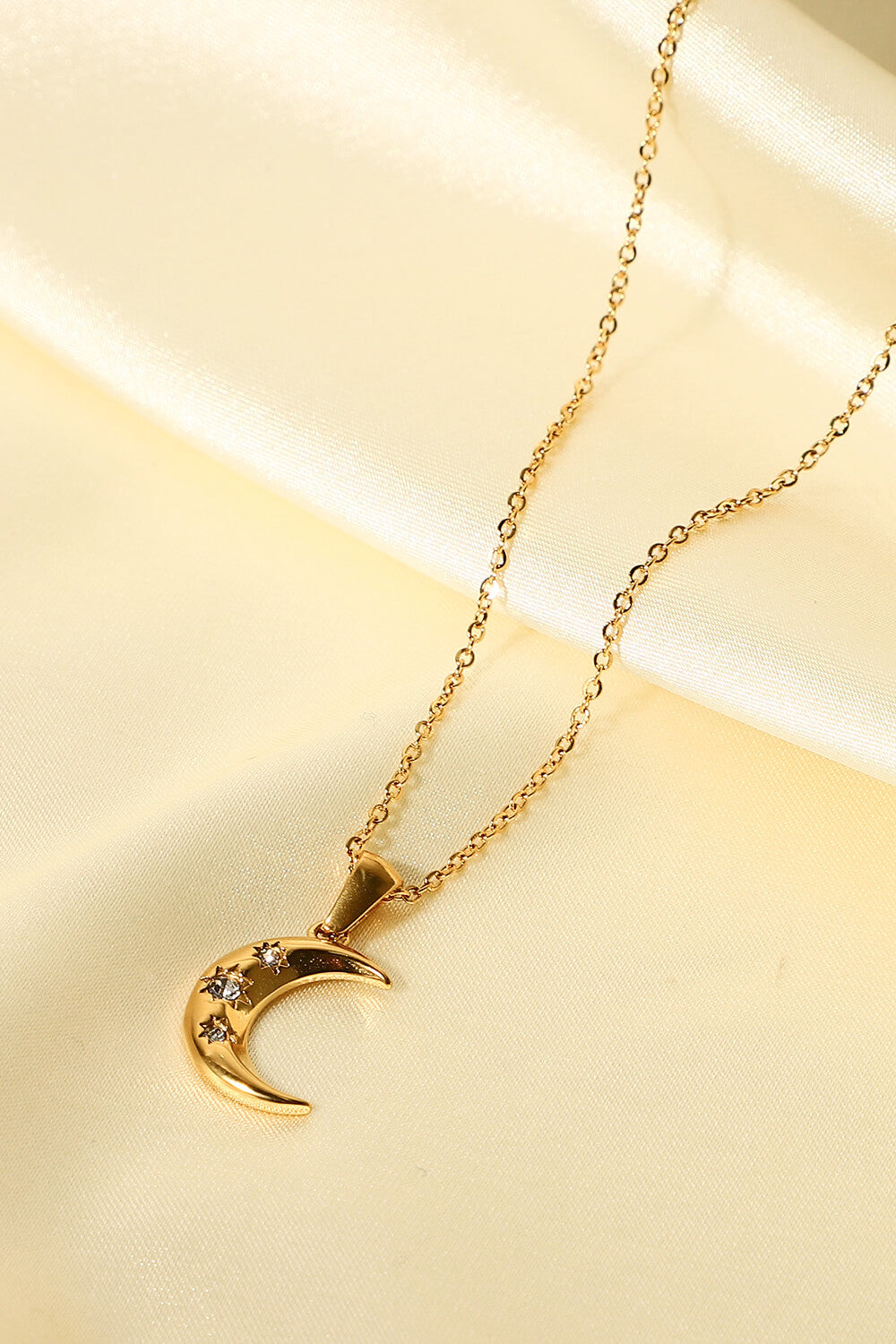 May I Have This Moondance 18K Gold Plated Pendant Necklace