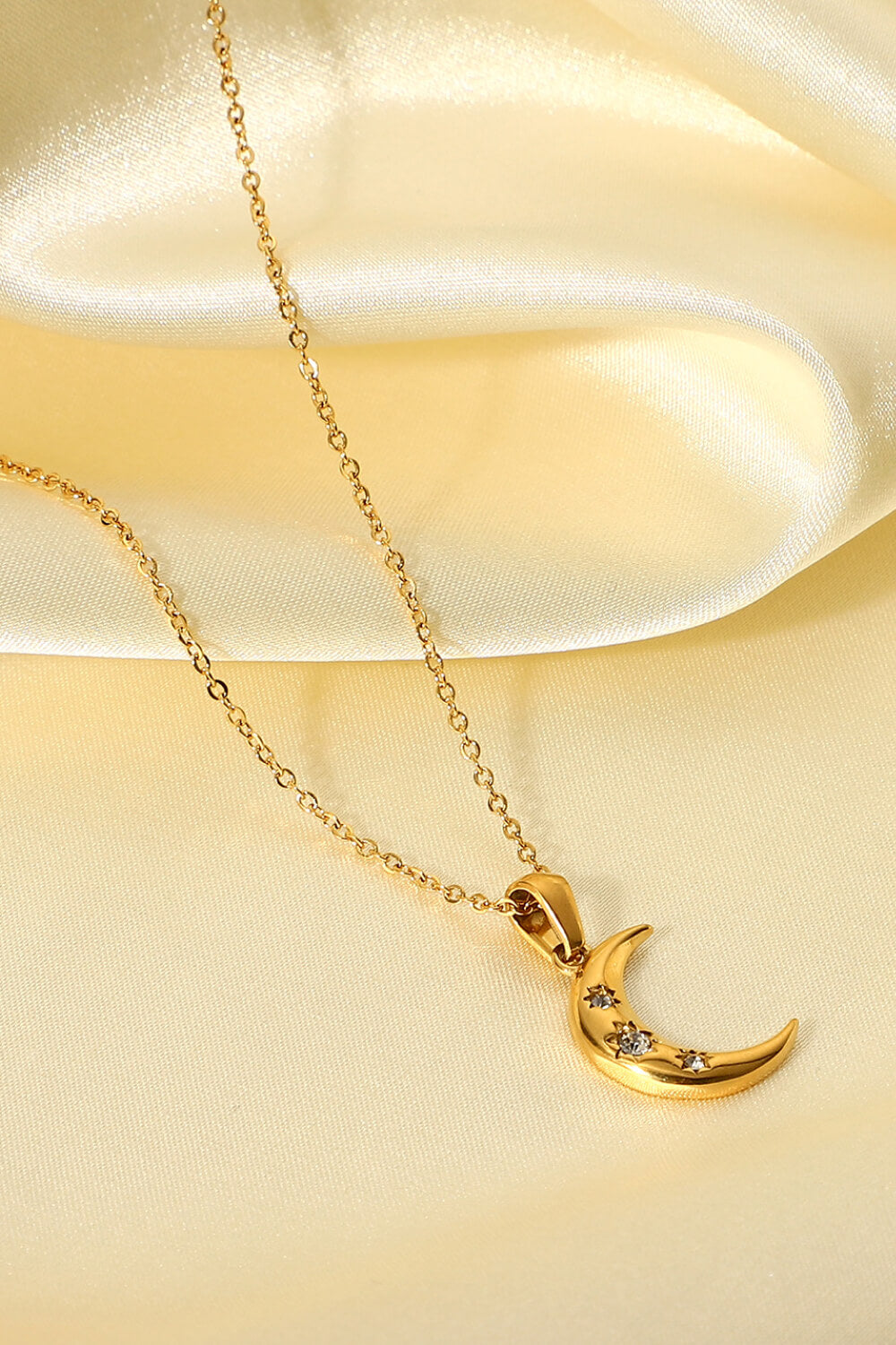 May I Have This Moondance 18K Gold Plated Pendant Necklace