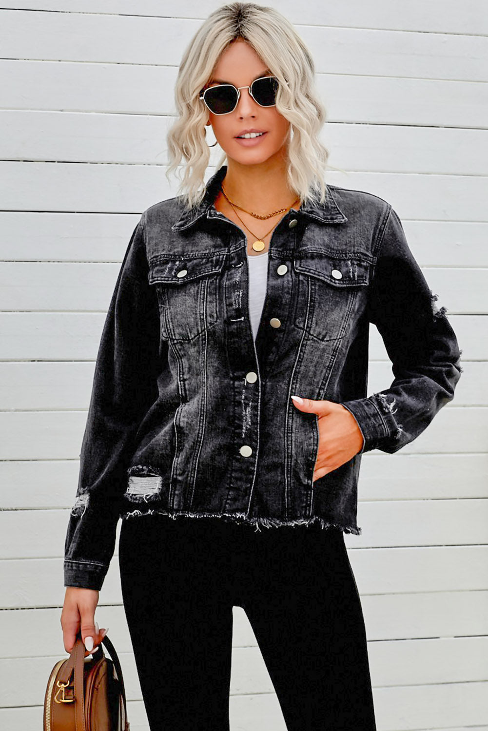 PORTMAN Distressed Denim Jacket